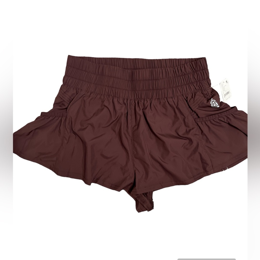 NWT FREE PEOPLE MOVEMENT SPORTS SHORTS SIZE CINAMON TOASTED COLOR